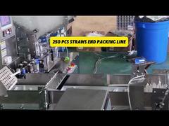 Customized Individual Straw Packing Machine And 250 PCs Secondary Bulk Packaaging Line