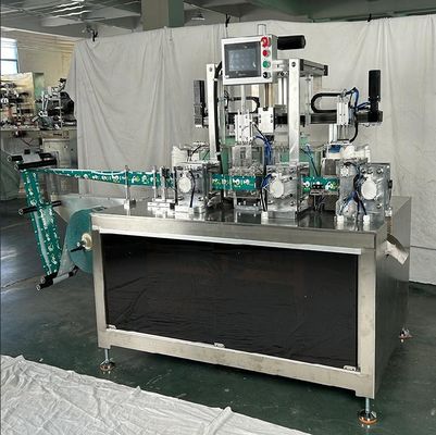 220V 50HZ 3KW Низкое напряжение сервоуправление Перчатки PE Автоматическая складная упаковочная машина 4-сторонняя печать